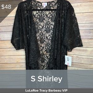 NWT LuLaRoe Small Shirley Black Lace